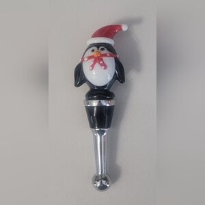 Penguin Bird Wine Stopper - Black and White